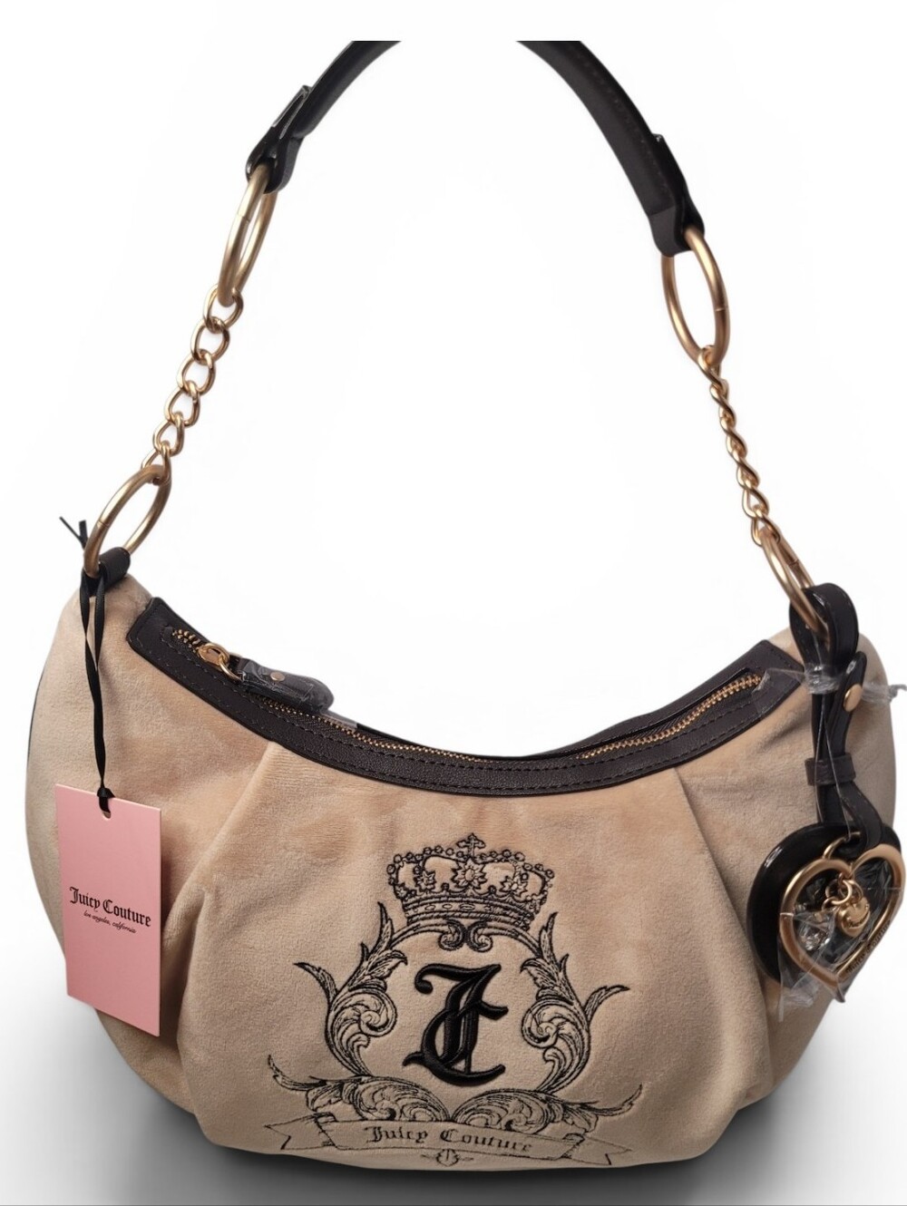 👉✨️Juicy Couture Buff  Beige  Need More Juicy Suede Hobo Bag w